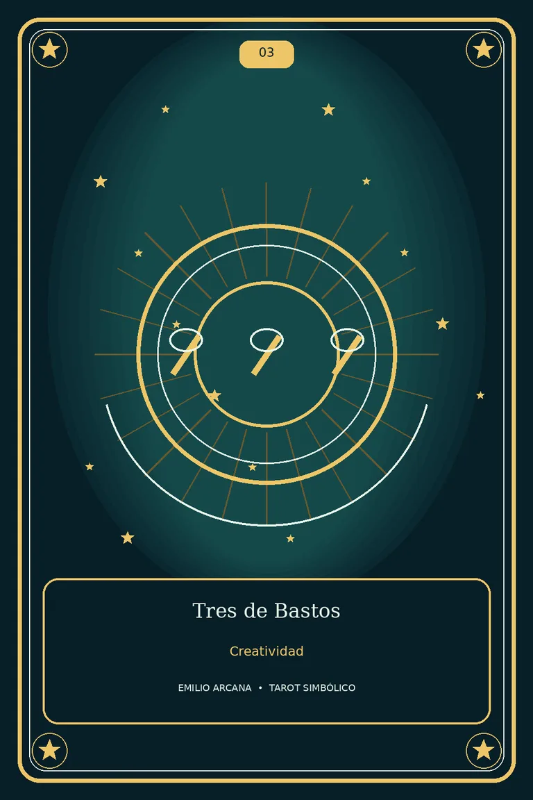 Tres de Bastos (invertida)