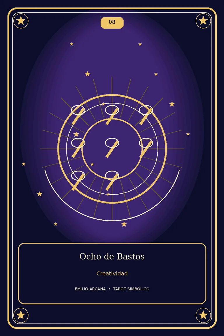 Ocho de Bastos (invertida)